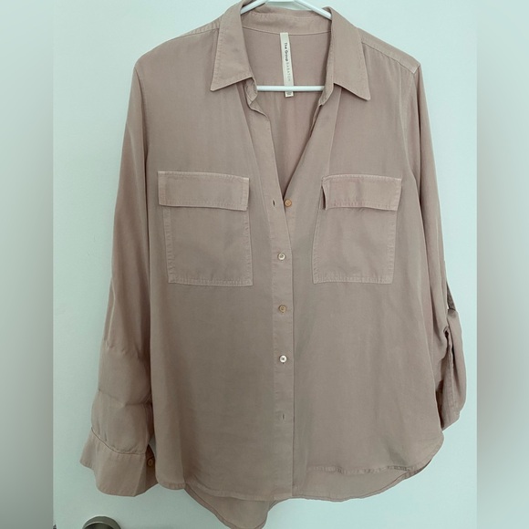 Babaton Utility Button Down Shirt in Mauve Pink - Picture 5 of 10